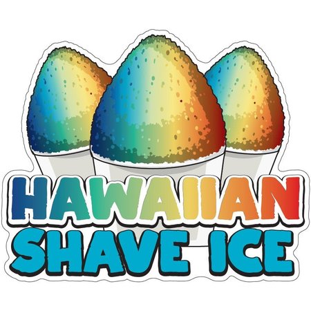 SIGNMISSION Hawaiian Shave Ice Decal Concession Stand Food Truck Sticker, 8" x 4.5", D-DC-8 Hawaiian Shave Ice19 D-DC-8 Hawaiian Shave Ice19